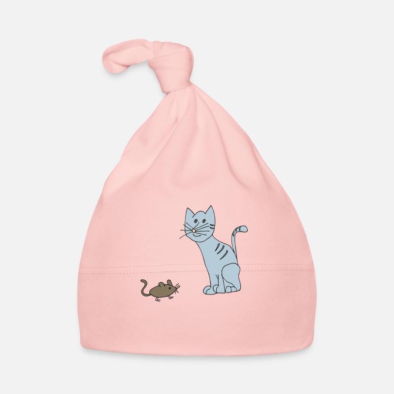 Cat and mouse Organic Baby Cap