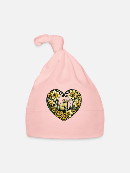L’amour des rongeurs - Bonnet bio Bébé - rose - Devant