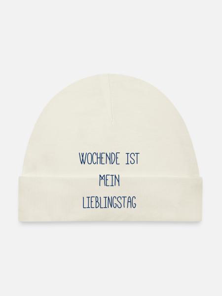 Deutscher Faulpelz - Baby Bio-Mütze - Rosa - Vorne