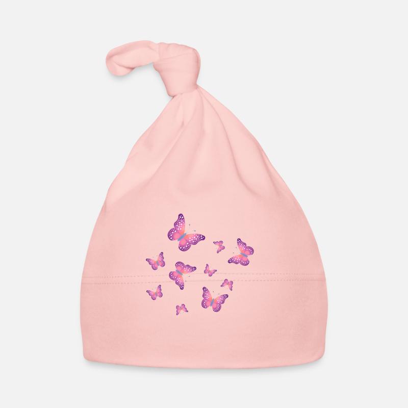 La magie des papillons : la couleur dans votre vie - Bonnet bio Bébé - rose