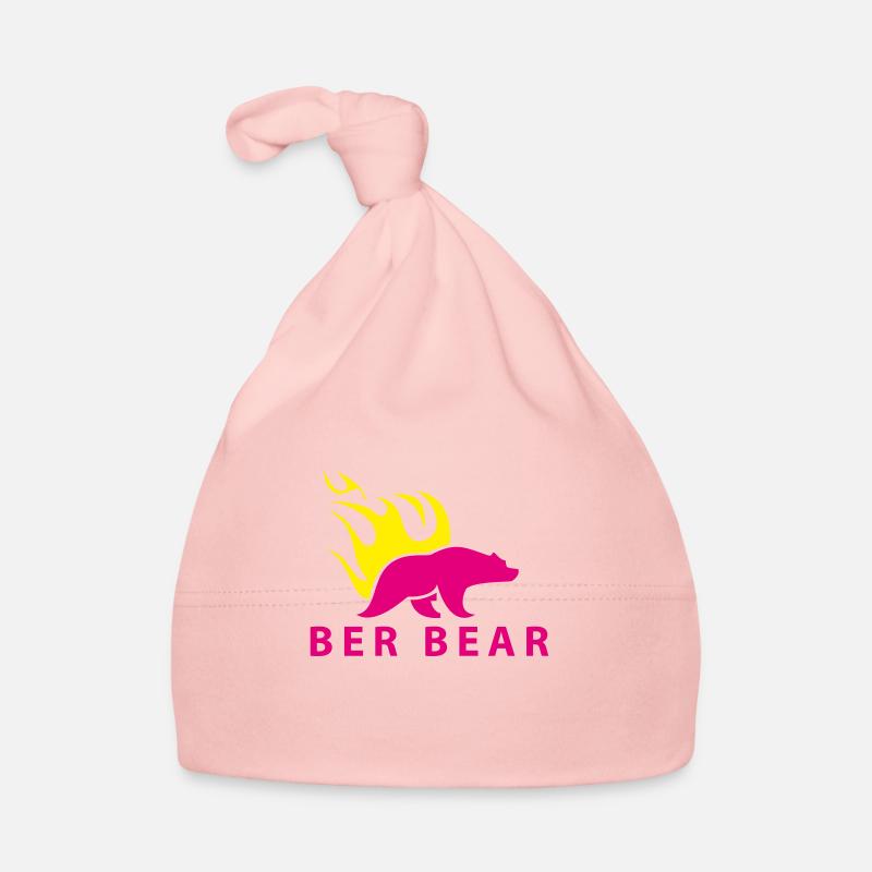 FlammenBär Rosa-Gelb Baby Bio-Mütze