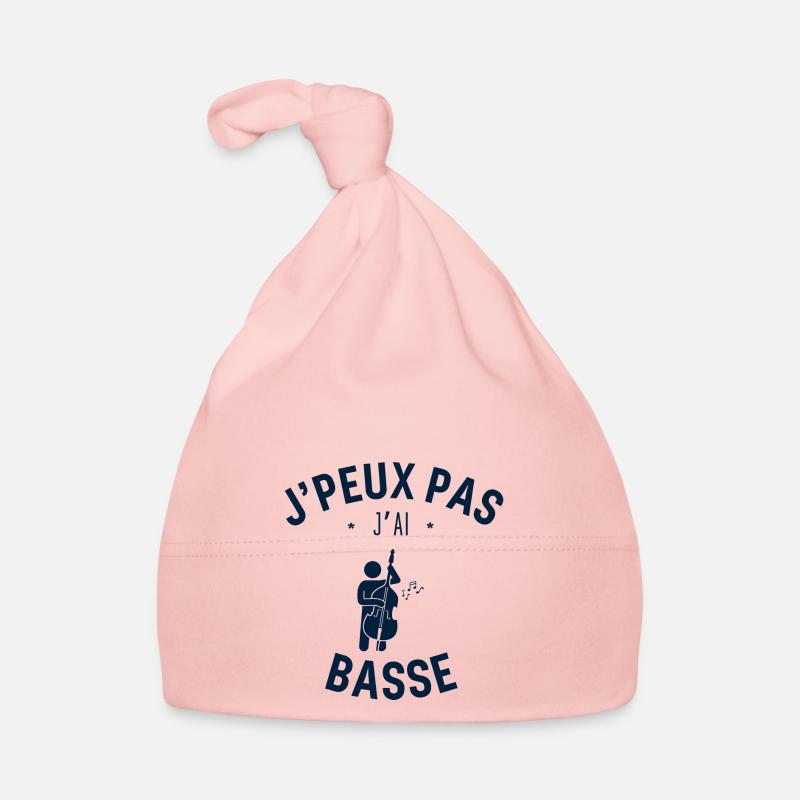 J peux pas j ai Basse - Bonnet bio Bébé - rose