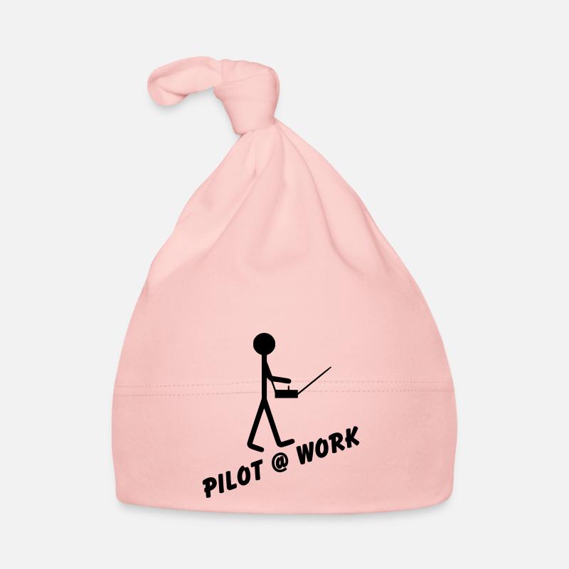 Pilot @ Work - Organic Baby Cap - pink