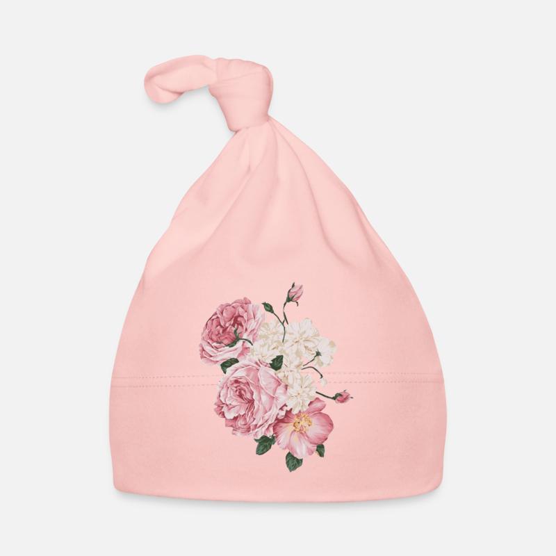 Rosa Rosen Baby Bio-Mütze