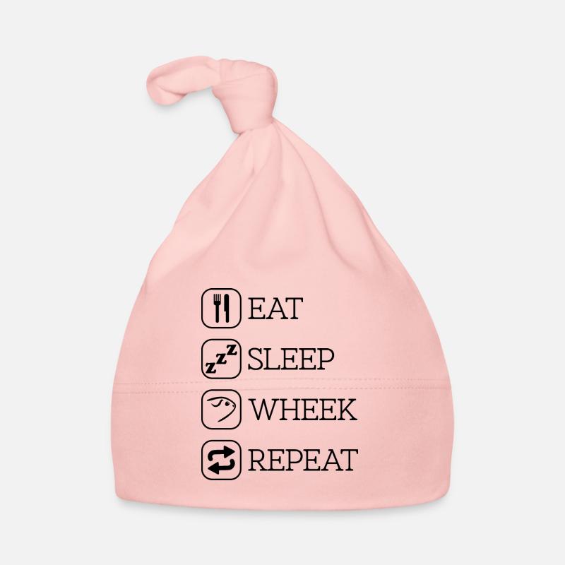 eat sleep wheek repeat Baby Bio-Mütze