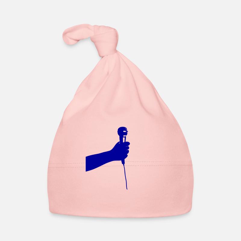 microphone (bleu) Bonnet bio Bébé