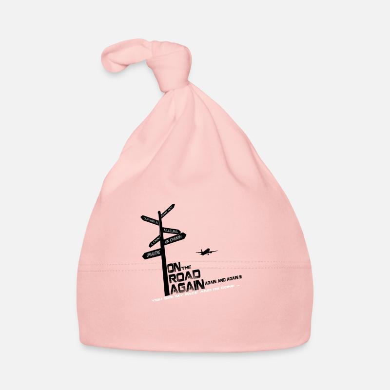 on the road again 2 - Bonnet bio Bébé - rose