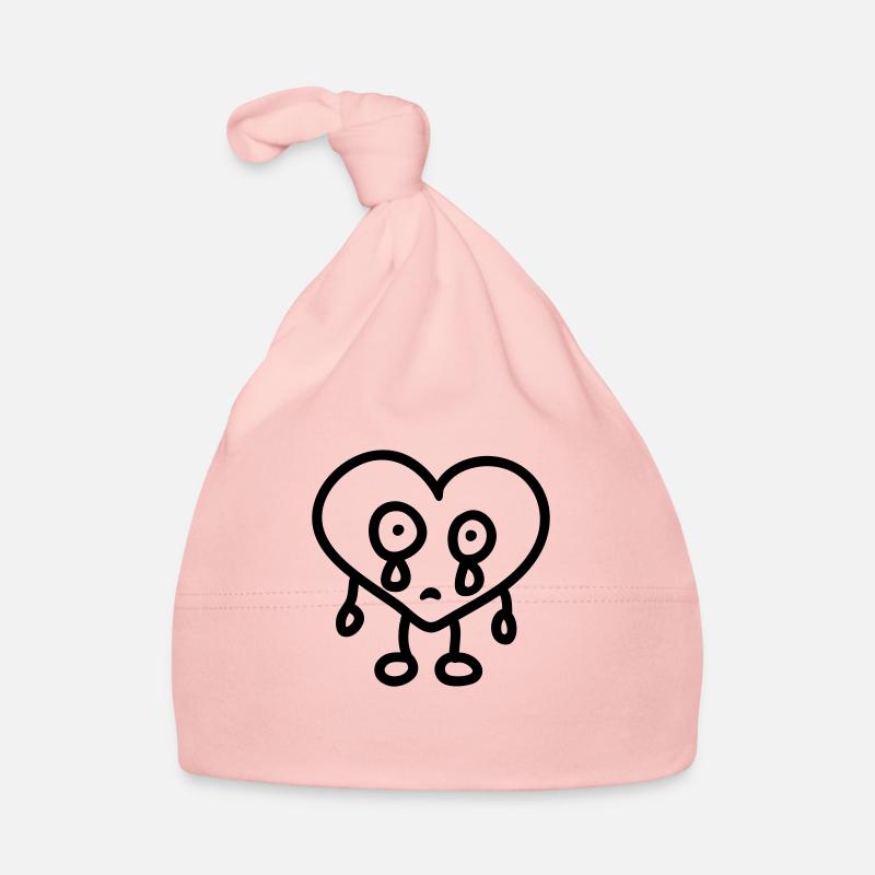 weeping heart - line Organic Baby Cap