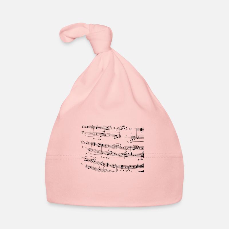 musique - Bonnet bio Bébé - rose