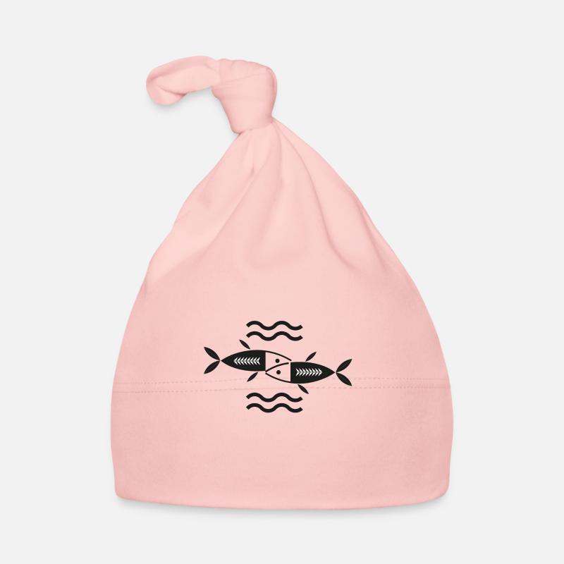 Poissons - Bonnet bio Bébé - rose