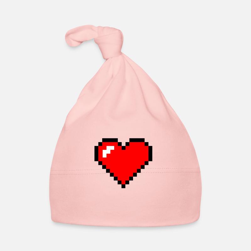 pixel herz Baby Bio-Mütze
