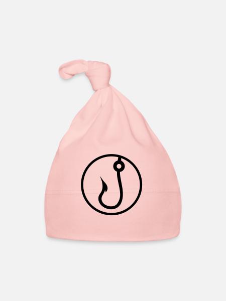 angel_haken_logo_f1 - Bonnet bio Bébé - rose - Devant
