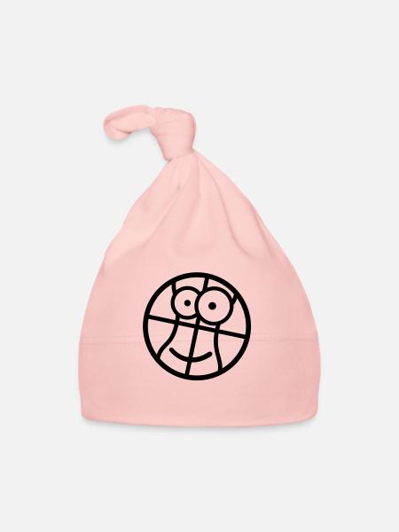 basketball - Bonnet bio Bébé - rose - Devant