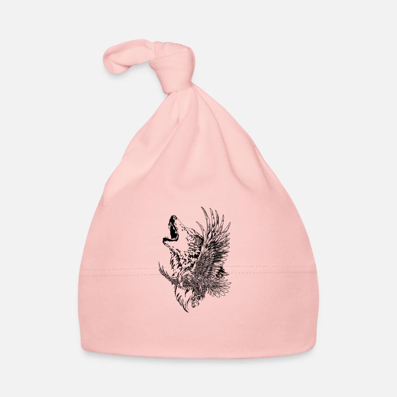 aigle1+loup1 Bonnet bio Bébé