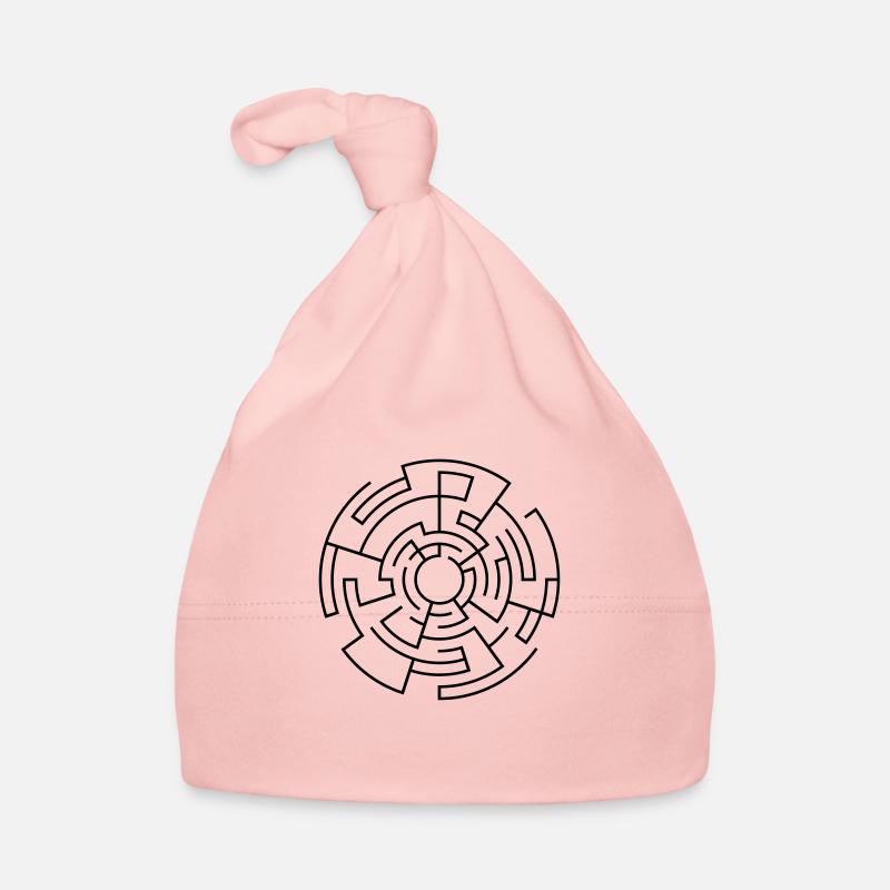maze - Organic Baby Cap - pink