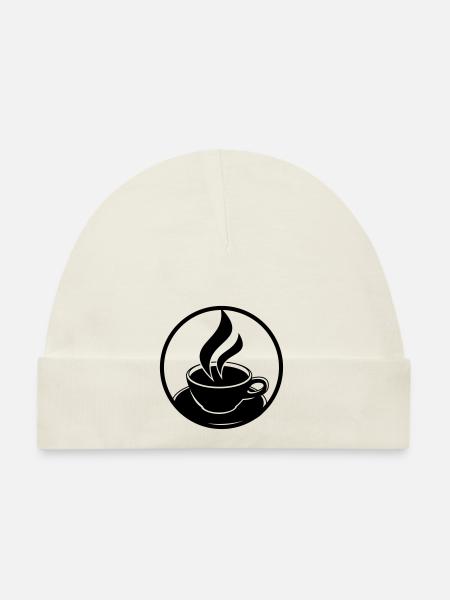 Coffee Cup Logo - Baby Bio-Mütze - Rosa - Vorne