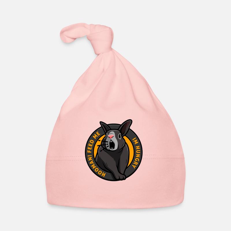 Hungry rabbit needs food feed me Funny Organic Baby Cap
