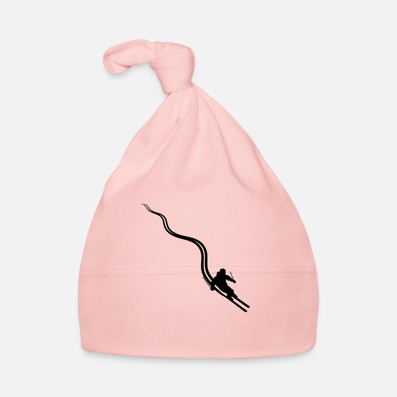 trails line path tracks ski ride down mountain w Organic Baby Cap