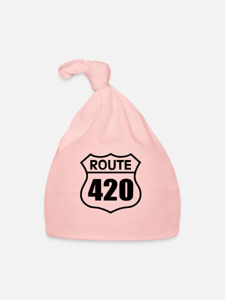 Route 420 - Baby Bio-Mütze - Rosa - Vorne