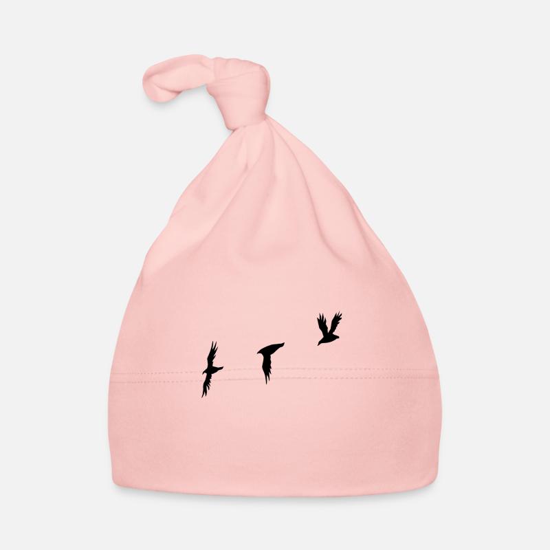 Birds black Organic Baby Cap