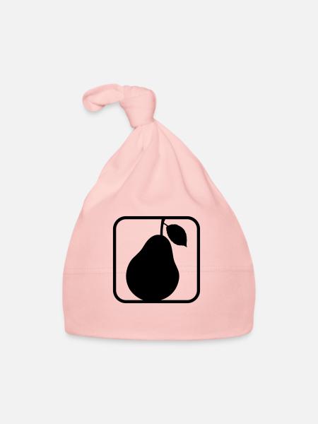 Pear Logo - Organic Baby Cap - pink - Front