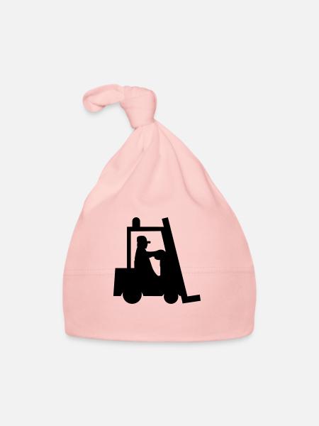 stapler fahrer - Baby Bio-Mütze - Rosa - Vorne
