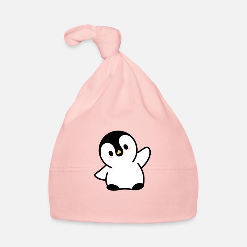 pinguins - Bonnet bio Bébé - rose