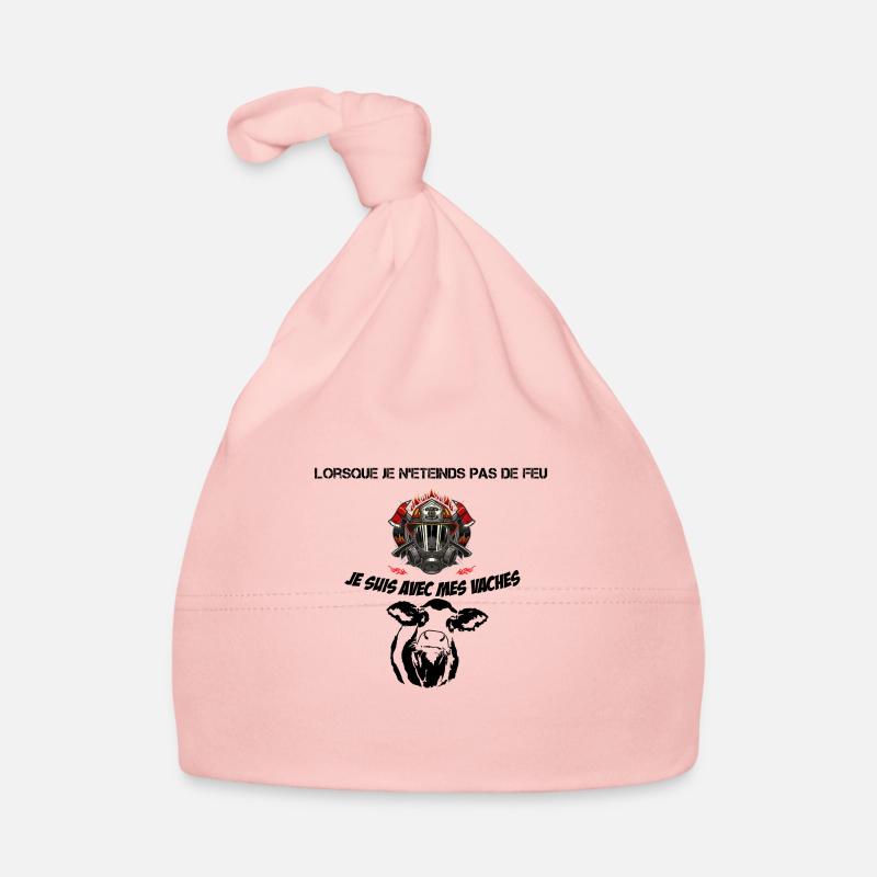 firefighter with my cows Organic Baby Cap