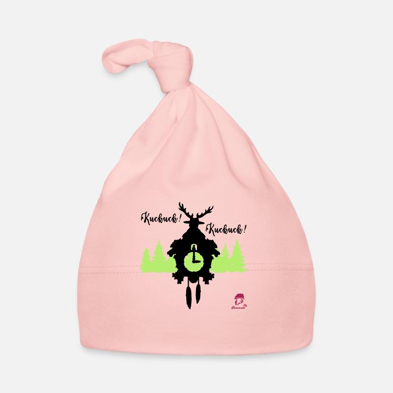 Kuckuck...Kuckuck... Kuckucksuhr mit Hirschgeweih Baby Bio-Mütze