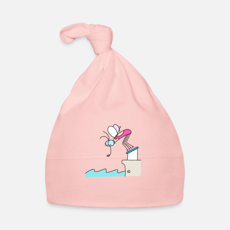 Djenné Wana aller se baigner - Bonnet bio Bébé - rose