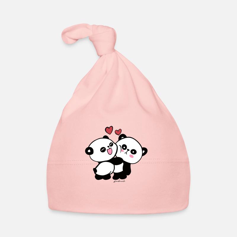 Panda skadouch 2 - Bonnet bio Bébé - rose