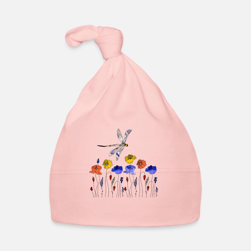 Libellule - Bonnet bio Bébé - rose