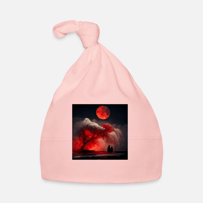 dya baino lovers sad night red moon storm nature Bonnet bio Bébé