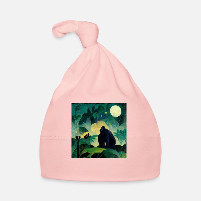 Gorilla im Mondschein Baby Bio-Mütze