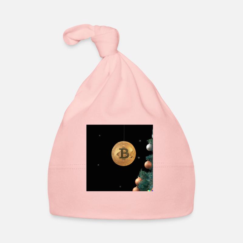 Bitcoin hängt an Weihnachtsbaum Baby Bio-Mütze