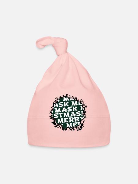 statement christmas dino bike moon fairy tail - Baby Bio-Mütze - Rosa - Vorne