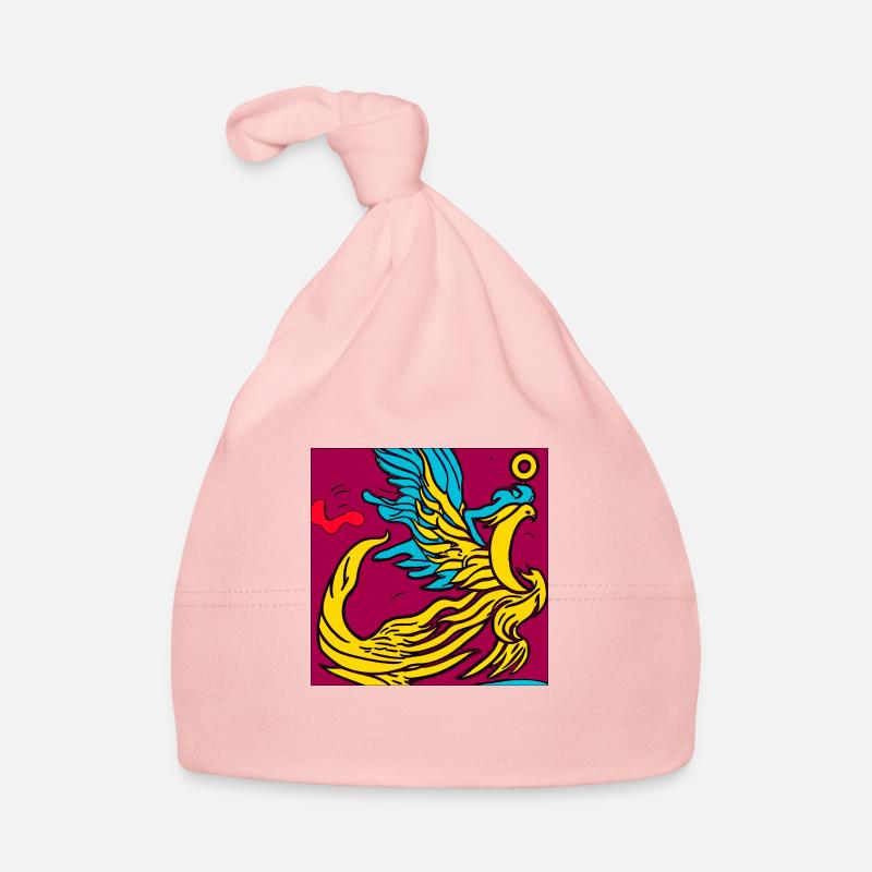 Illustration eines Phönix, Vektorstil Baby Bio-Mütze