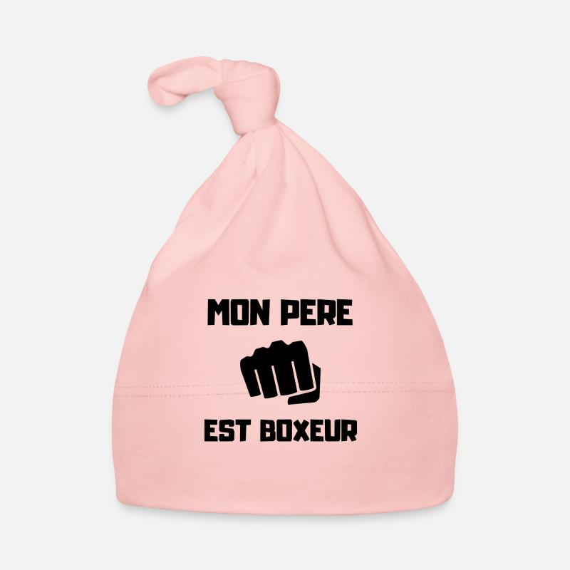 MON PERE EST BOXEUR Bonnet bio Bébé
