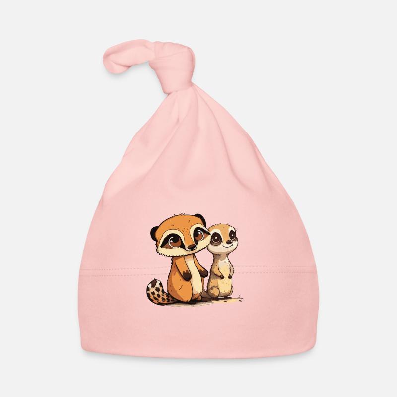 Comic Cute Kawaii Sticker Erdmännchen Hörnchen Baby Bio-Mütze