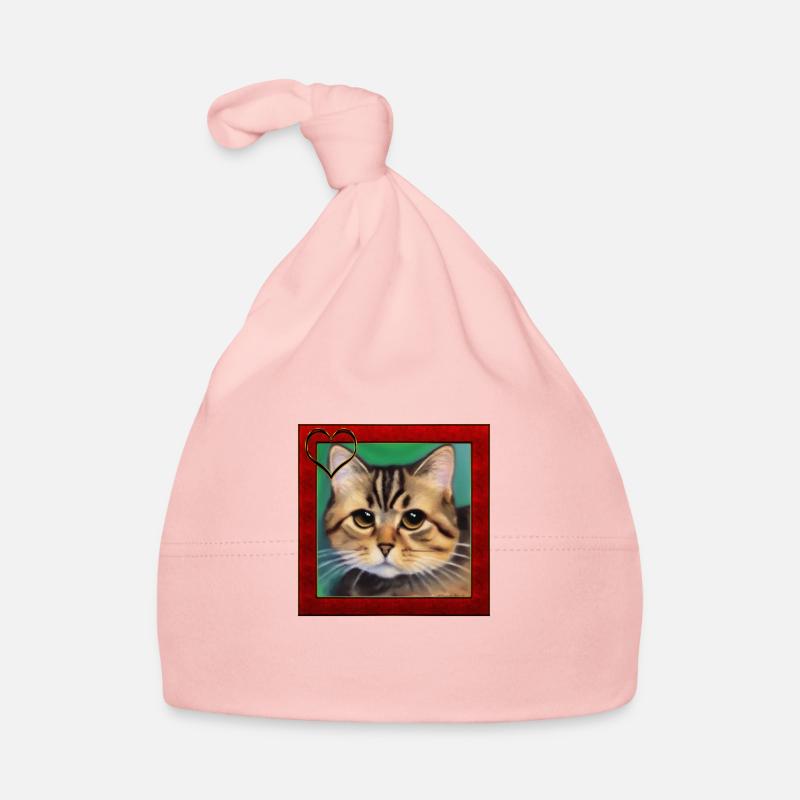 Portrait de chat 6 Bonnet bio Bébé