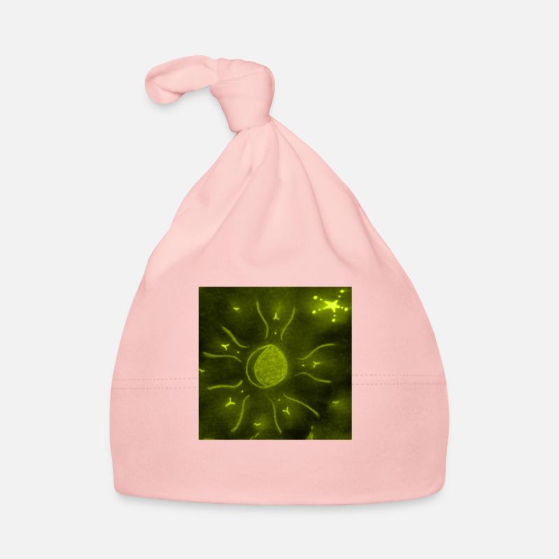 GELBER STERNENMOND Baby Bio-Mütze