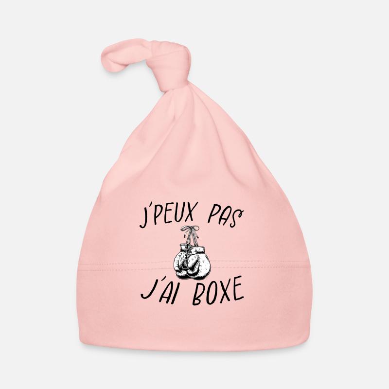j'peux pas j'ai boxe - Bonnet bio Bébé - rose