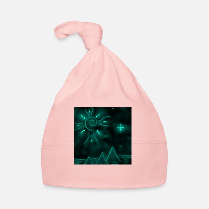 SONNE UND PYRAMIDEN INDIGO Baby Bio-Mütze