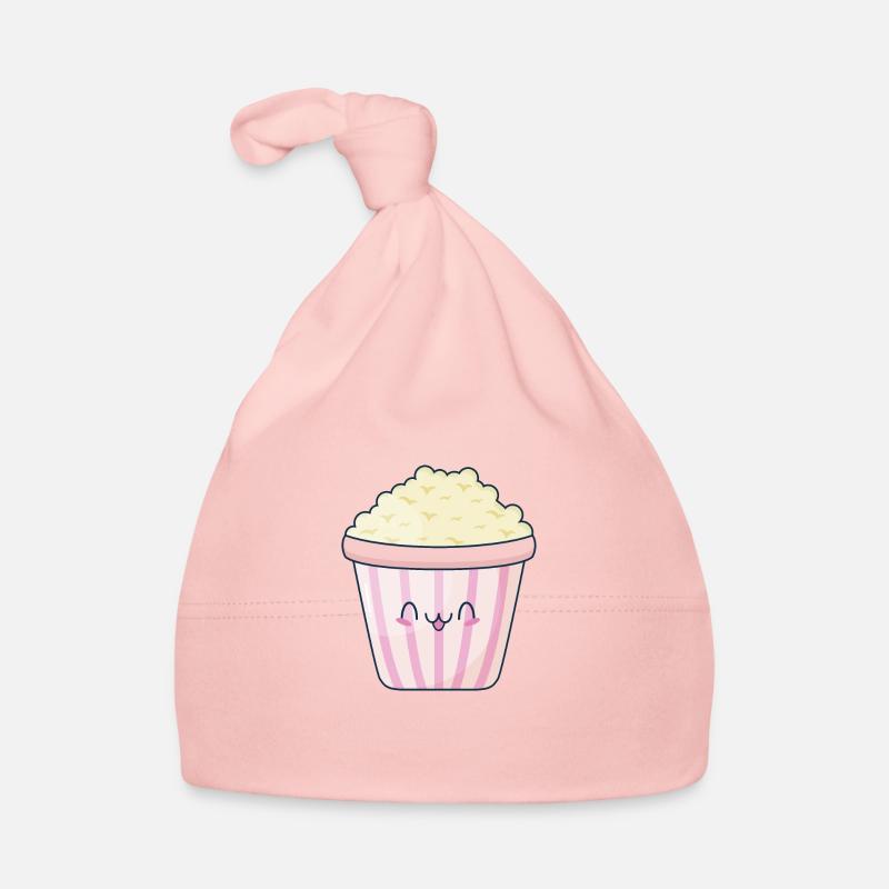 süßes Popcorn - Baby Bio-Mütze - Rosa