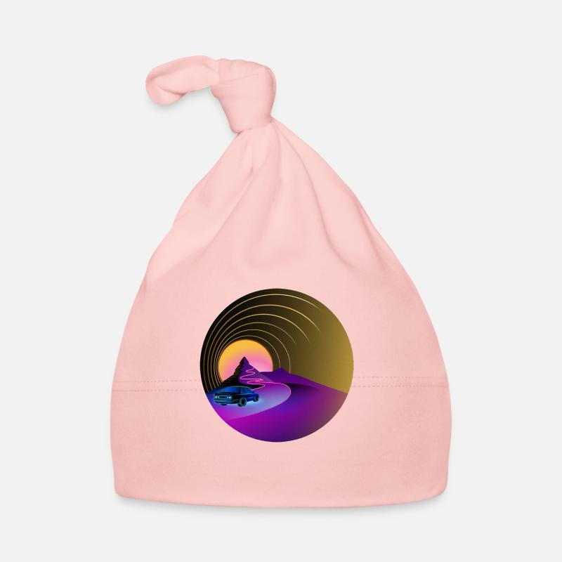 E30 - Retro - Synthwave - Style - Organic Baby Cap - pink
