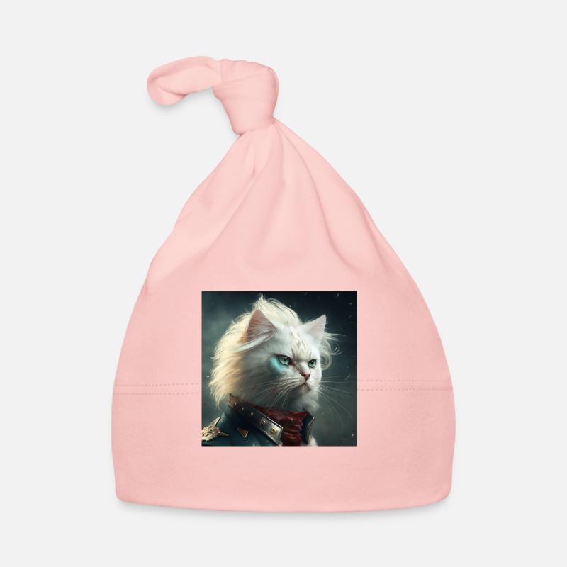 weisse katze Baby Bio-Mütze