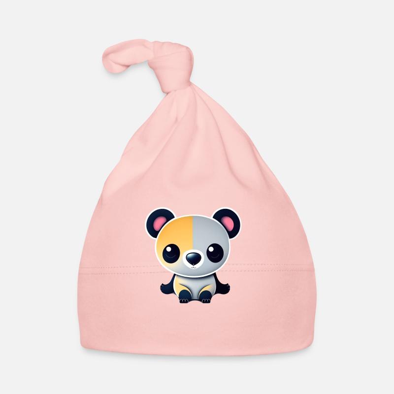 Bébé panda - Bonnet bio Bébé - rose