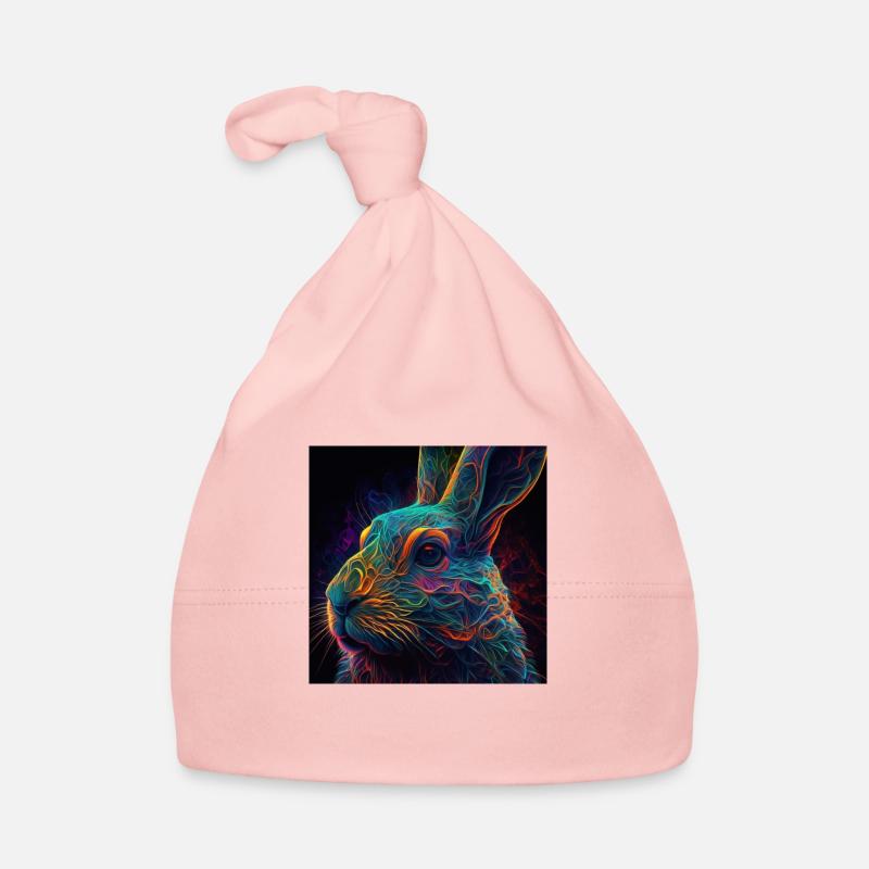 Coloured rabbit, unique design Organic Baby Cap