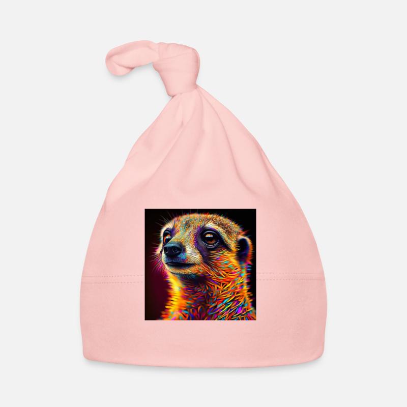 Suricate coloré, design unique Bonnet bio Bébé