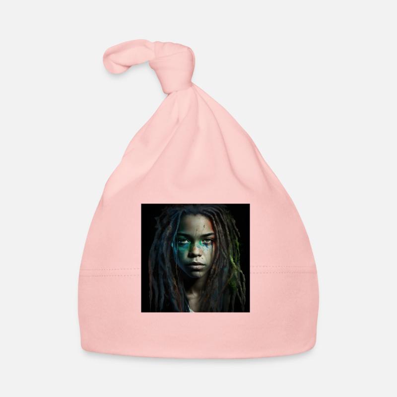 Face woman dreadlocks n°10 Organic Baby Cap